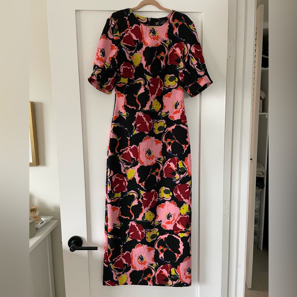 Zara floral printed, body con dress